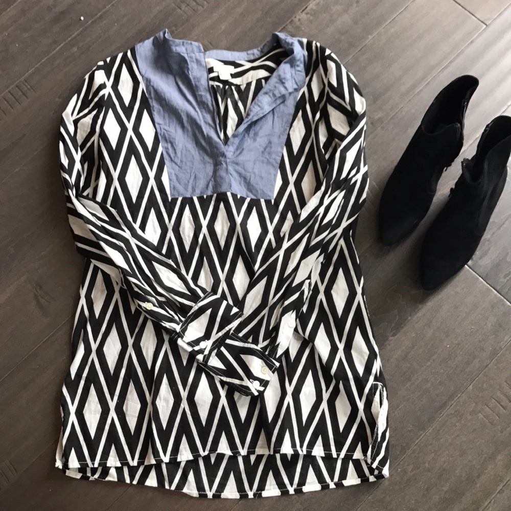 J crew printed tunic